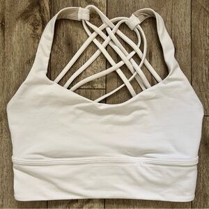 Lululemon Long Line Free To Be White Bra - Size 4